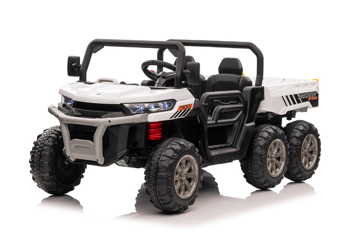 Pre-Order 24v Construction Truck 4x4 with Tipping Bed White 