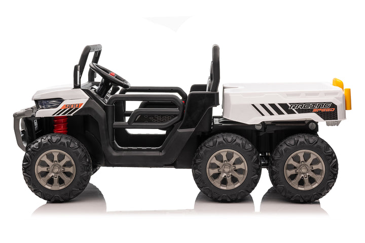 Pre-Order 24v Construction Truck 4x4 with Tipping Bed White 